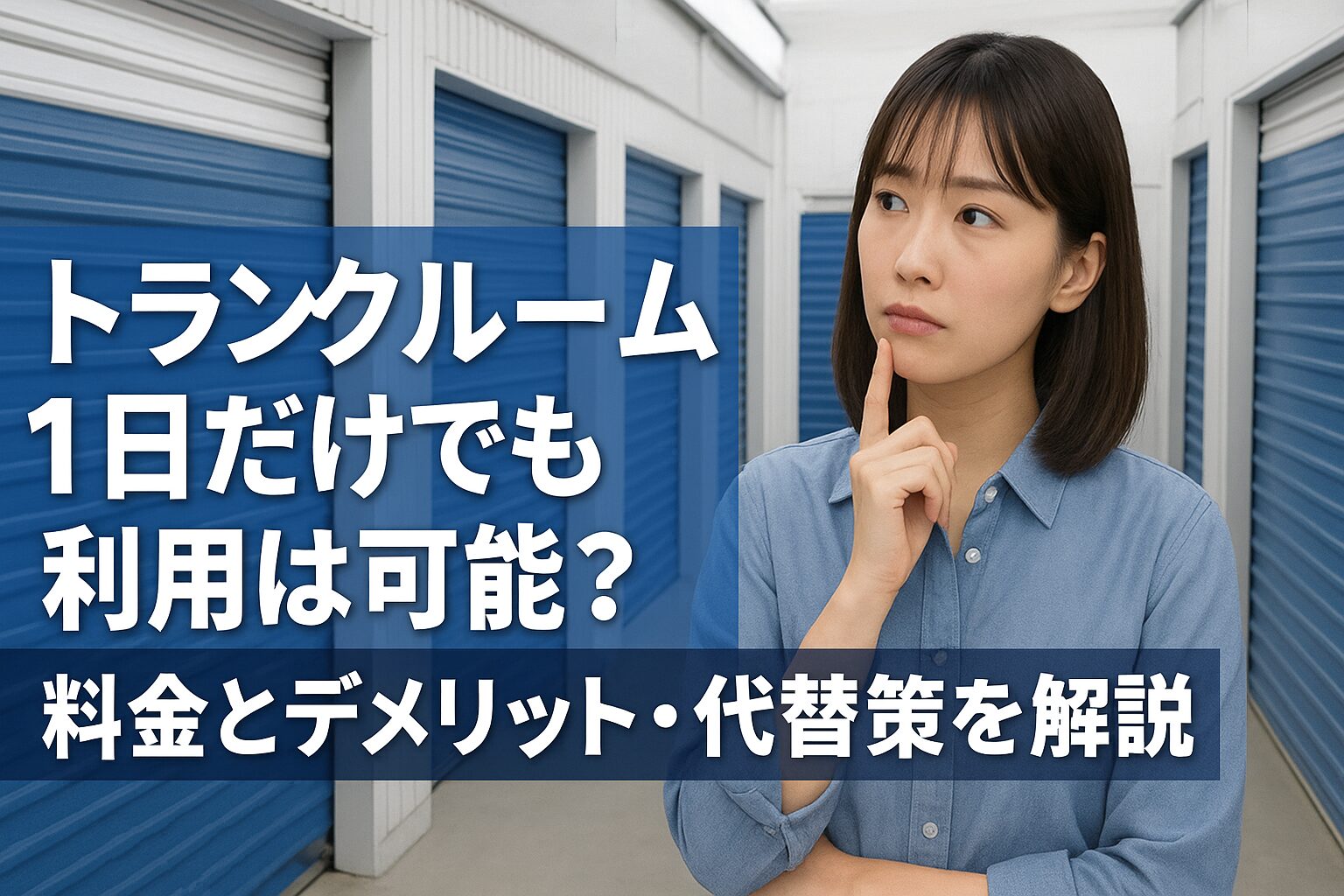 トランクルーム1日だけでも利用は可能?料金とデメリット・代替策を解説
